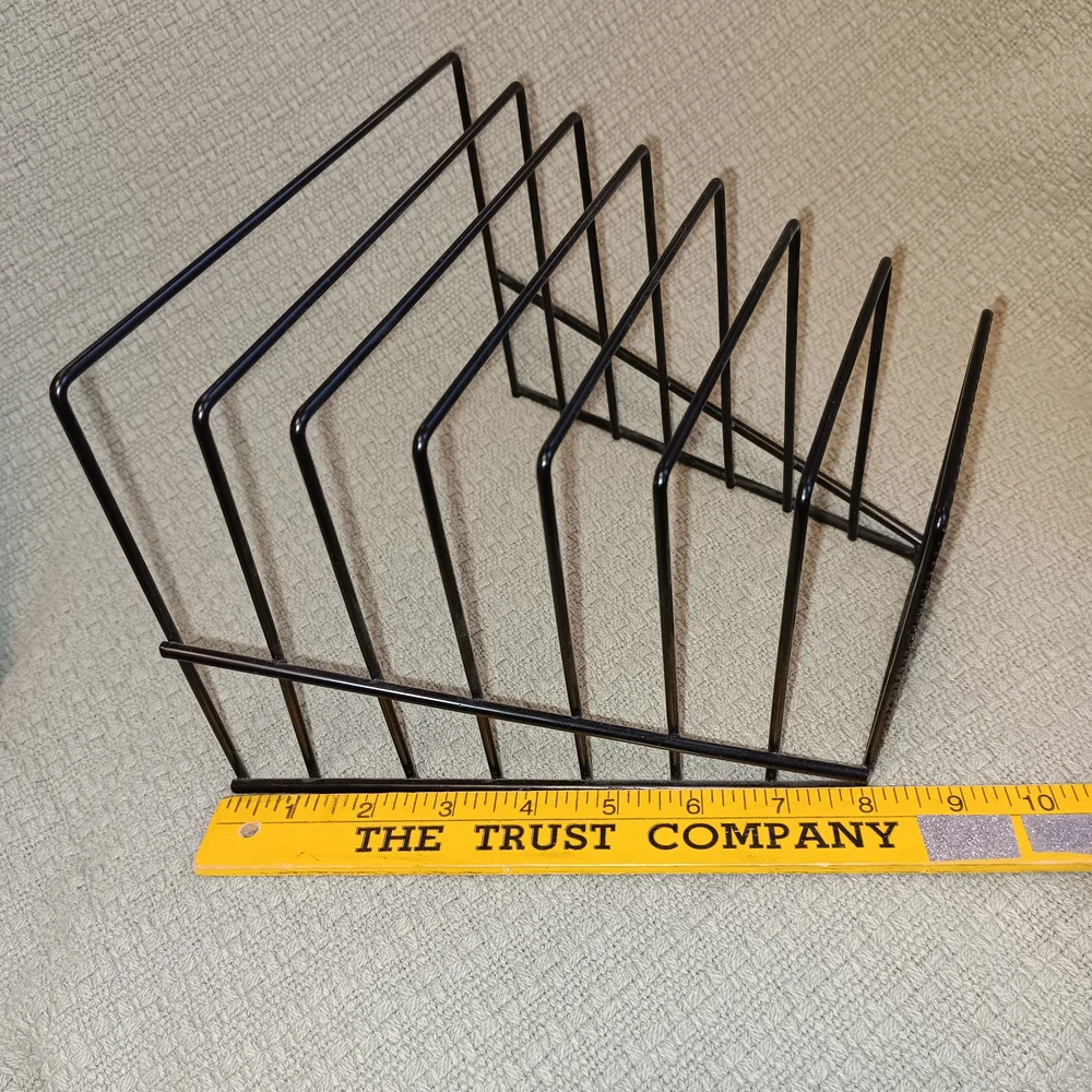 LOT OF 2 Metal Wire File Organizer With Incline - Desktop Sorter - 7 Sections